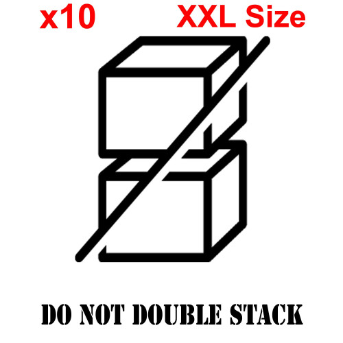 (10) XXL DO NOT DOUBLE STACK shipping label adhesive warning mailing sticky sticker 100x150mm