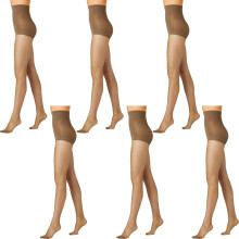 (Extra Tall) 6x Voodoo Shine Firm Control 15 Denier Stockings Pantyhose Tights Jabou
