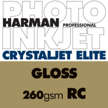 Harman Crystaljet Elite 260gsm Gloss 43.2cm x 30.5m Inkjet Photo Photographic Paper 17" Roll