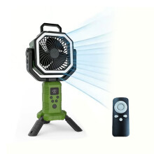 Electric Standing Retractable Outdoor Rechargeable Camping Fan Adjustable Tripod Portable Fan for Tent Hiking Travel