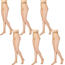 (Extra Tall) 6x Voodoo Shine Sheer To Waist Stockings Pantyhose Tights Celestial Beige H30491