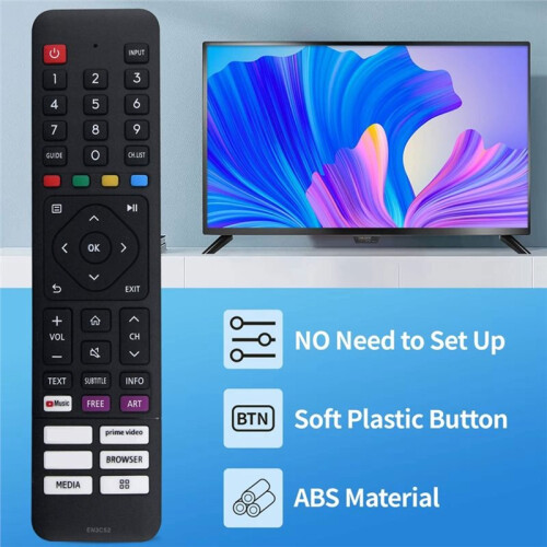 Replace EN3C52 Remote Control for  TV EN3C52 Remote Control 1