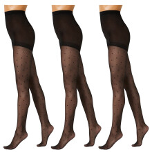 (Average/Tall) 3x Voodoo Lola Tight Polka Dot Spot Black Stockings Pantyhose Tights H33147 Bulk