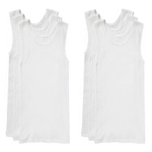 (3) 6x Bonds Boys Kids Chesty Comfy Cotton White Vest Singlets Tank Top UYG33A Bulk