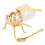 Bee Shape Glass Bottle, High-End Kitchen Seasoning Jar, Bee Sugar Cup (Gold) 1