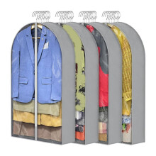 4 StüCk 40-Zoll-Kleidersack zum AufhäNgen Von Kleidung mit 6,5-Zoll-Falten, Mottensichere KleidersäCke zum AufhäNgen, Kleidersack