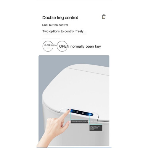 Intelligent Sensor Trash Can Automatic Flip Lid for Home Kitchen Bathroom Waste Classification, Touchless Rubbish Bin