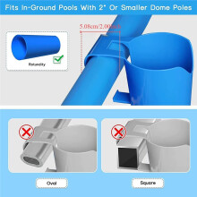 6PCS Plastic Storage Rack Poolside Organizer Holder for Drinks Sanitizers Tools Swimming Accessories for Summer Outdoor