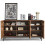 Dark Oak Storage Cabinet,Tip-Over Safe,150x40x80cm 7