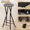 Ensemble de 2 tabourets de bar pliants, structure en acier, double repose-pieds, noir 7