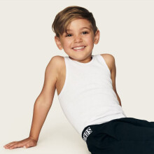 (4) 12x Bonds Boys Kids Chesty Comfy Cotton White Vest Singlets Tank Top UYG33A Bulk