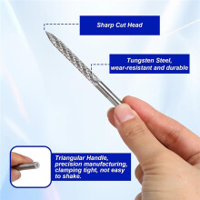 Tire Reamer Drill Bit,4Pcs Multi Sizes Flat Tire Repair Tools Carbide Burr Drill Bit Tire Plug Repair Kit(3/4.5/6/8mm)
