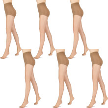 (Tall) 6x Voodoo Shine Firm Control 15 Denier Stockings Pantyhose Tights Brazillian