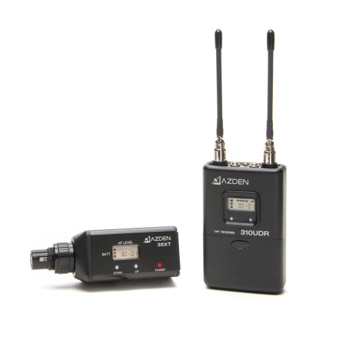 Azden 310XT UHF On-Camera Plug-In Wireless Microphone System Tx-Rx Kit AZD310XT