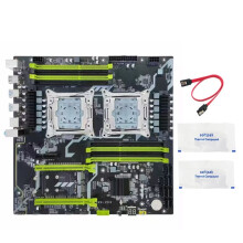 Placa Base X992D3, Placa Base X99 de Doble Socket, LGA2011-3, M.2 NVMe, Compatible con Gigabit Ethernet, 8xDDR3 RAM, Máximo 256 GB