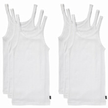 (6) 6 Pack Bonds Teena Singlet Girls Kids White Comfy Cotton Tank Top UYG43A Bulk