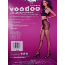 (Jabou, Size 1) Voodoo Shine Voluptuous Comfort Sheers 15 Denier Sexy Stockings Pantyhose Tights H30560