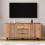 Vintage Brown Sideboard Cabinet, 140cm, 3 Drawers 8