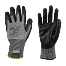 (M) Safetyware Level 5 Anti Cut Oil Resistant Proof Safety Work Gloves for Kitchen Garden Mechanic Construction General Purpose