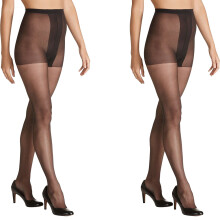 (Size 2) 2x Kayser Plus Nylon Sheers Black Stockings Womens Pantyhose Tights H10840 Bulk