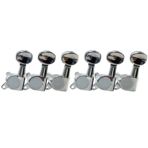 6pcs Chrome 6R Guitar Tuning Pegs for TL Guitars - Enhanced Stability B