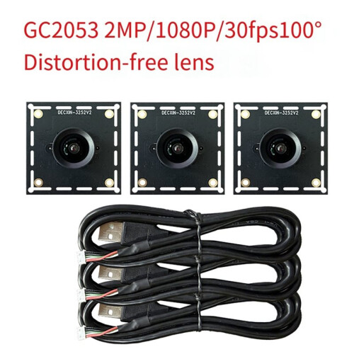 3PCS GC2053 2MP 1080P USB Camera Module 100-Degree USB Free Drive with 1m Cable USB Camera 1