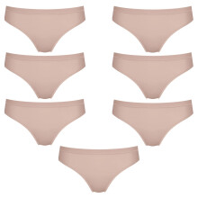 (XS) 7 Pack Sloggi Wow Comfort 2.0 Tai Womens Underwear Bikini Briefs Foundation Nude Bulk Undies Panties Tan Brown