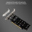 PCIE X16 zu M.2 M-Key NVMEx4 SSD 2U Server Riser Card Doppelseitige 4-Disk NVME  PCI-EX16 Split Card 4