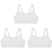 (12-14) 3x Bonds Sports Performance Crop Top Girls Kid Pullover Stretchy Bra UWH41A Bulk