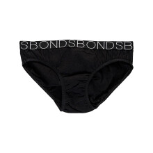 (12-14) Bonds Girls Kids Bikini Plain Black Comfy Cotton Briefs Undies Underwear Panties 1 Piece