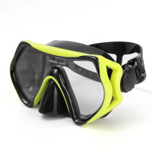 (Yellow) DEDEPU Scuba Diving Snorkel Adult Swimming Goggles Snorkeling Glasses Mask Water Sports Anti-Fog Large Frame Tempered Glass