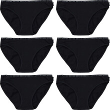 (8) 6 Pack Bonds Hipster Bikini Womens Ladies Underwear Panties Briefs Black Bulk