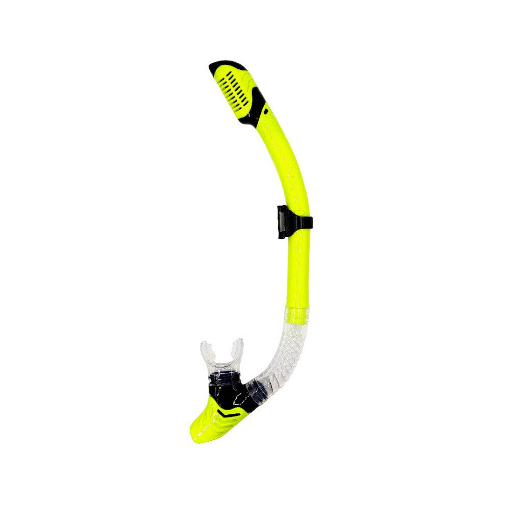 Photos - Swimming Mask DEDEPU Scuba Diving Snorkel Swimming Underwater Breathing Air Tube Gear Snorkeling Silicone Full Dry Mouthpiece Hos(Yellow)