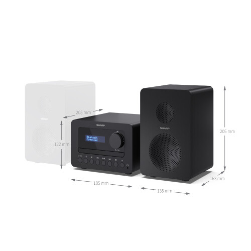 Sharp SHARP XL-B514(BK) Bluetooth Hi-Fi Micro System CD Player USB MP3 FM Radio 40W Stereo Remote Control Black 1