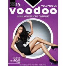 (Size 1) 6x Voodoo Shine Voluptuous Comfort Stockings Pantyhose Tights Black Magic H30560