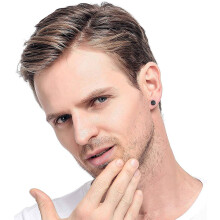 (3 mm) Pair Colourful Rainbow Flat Round Barbell Plug Stud Earrings 316 Stainless Steel Mens Unisex