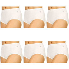 (18- 20) 6 Pack Bonds Heroes Full Brief Womens Underwear Undies Panties Cream WQKHW Bulk