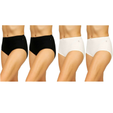 (18- 20) 4pcs Bonds Heroes Full Brief Womens Underwear Undies Panties WQKHW Black Cream