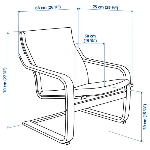 IKEA POÄNG Low-Back Armchair 2
