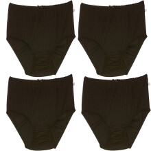 (16-18) 4 Pack Bonds Heroes Full Brief Womens Underwear Undies Panties Black WQKHW Bulk