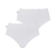 (White, 14) 2 Pack Sloggi Originals Hikini Full Briefs Womens Ladies Underwear Undies Panties High Waisted Bikini
