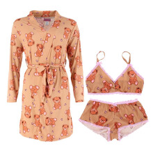 Love to Sleep Women's Teddybear Dressing Gown Lounge Set