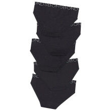(2-3) 5 Pack Bonds Girls Bikini Kids Black Comfy Cotton Briefs Undies Underwear Panties UWCE5A