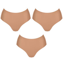 (M) 3 Pack Sloggi Zero Feel 2.0 High Waist Briefs Womens Underwear Panties Nostalgic Brown Bulk Invisible Comfort