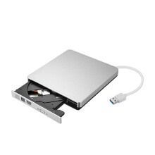Externes CD-Brenner-Laufwerk mit USB 3.0-Anschluss und Typ-C-Adapter, RW-DVD-ROM-Brenner, -Player, -Schreiber und -Lesegerät für Laptops und PCs