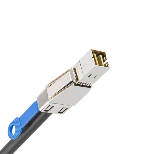 SAS HD SFF 8088 to SFF 8644 Internal External Server Cable 6Gbps High Speed Data Cable Black Flat Connector 0.5m 1