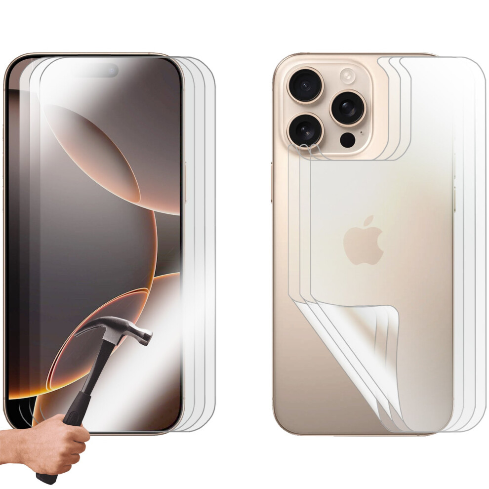 Photos - Protective film / glass 3 Set Tempered Glass Screen Protector for Apple iPhone 16 PRO MAX Front and Back Film Guard Bulk