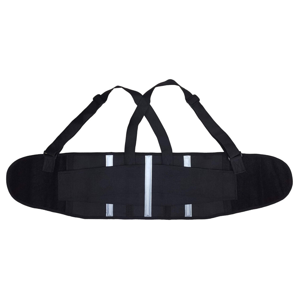 Photos - Braces / Splint / Support (L) Safetyware Premium Reflective Back Support Belt Lumbar Lower Waist Brace Pain Relief Heavy Duty