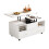 (White, Particle Board) White Lift-Top Coffee Table with Wheels 3