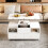 (White, Particle Board) White Lift-Top Coffee Table with Wheels 5
